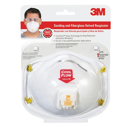 3M Tekk Protection Sanding and Fiberglass Valved Respirator 8511HA1-C
